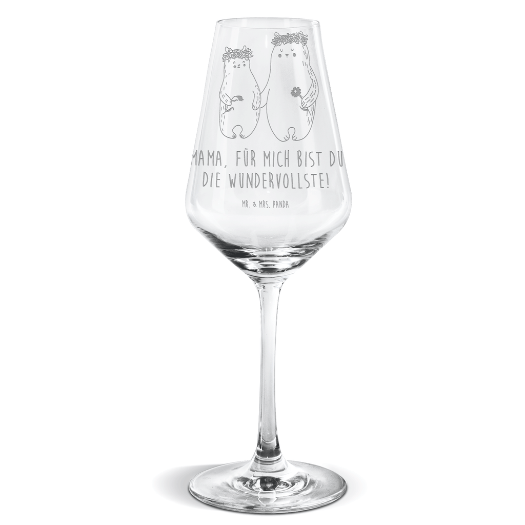 Weißwein Glas Bären mit Blumenkranz Weißweinglas, Weinglas, Weißwein Glas, Weinglas mit Gravur, Geschenk für Weinliebhaber, Spülmaschinenfeste Weingläser, Hochwertige Weinaccessoires, Familie, Vatertag, Muttertag, Bruder, Schwester, Mama, Papa, Oma, Opa, Bär, Bären, Mutter, Mutti, Mami, Lieblingsmensch, Lieblingsmama, beste Mutter, weltbeste Mama, Geschenk Mama. Muttertag, Tochter, Kind, Kinder, Töchter, Family, Vorbild