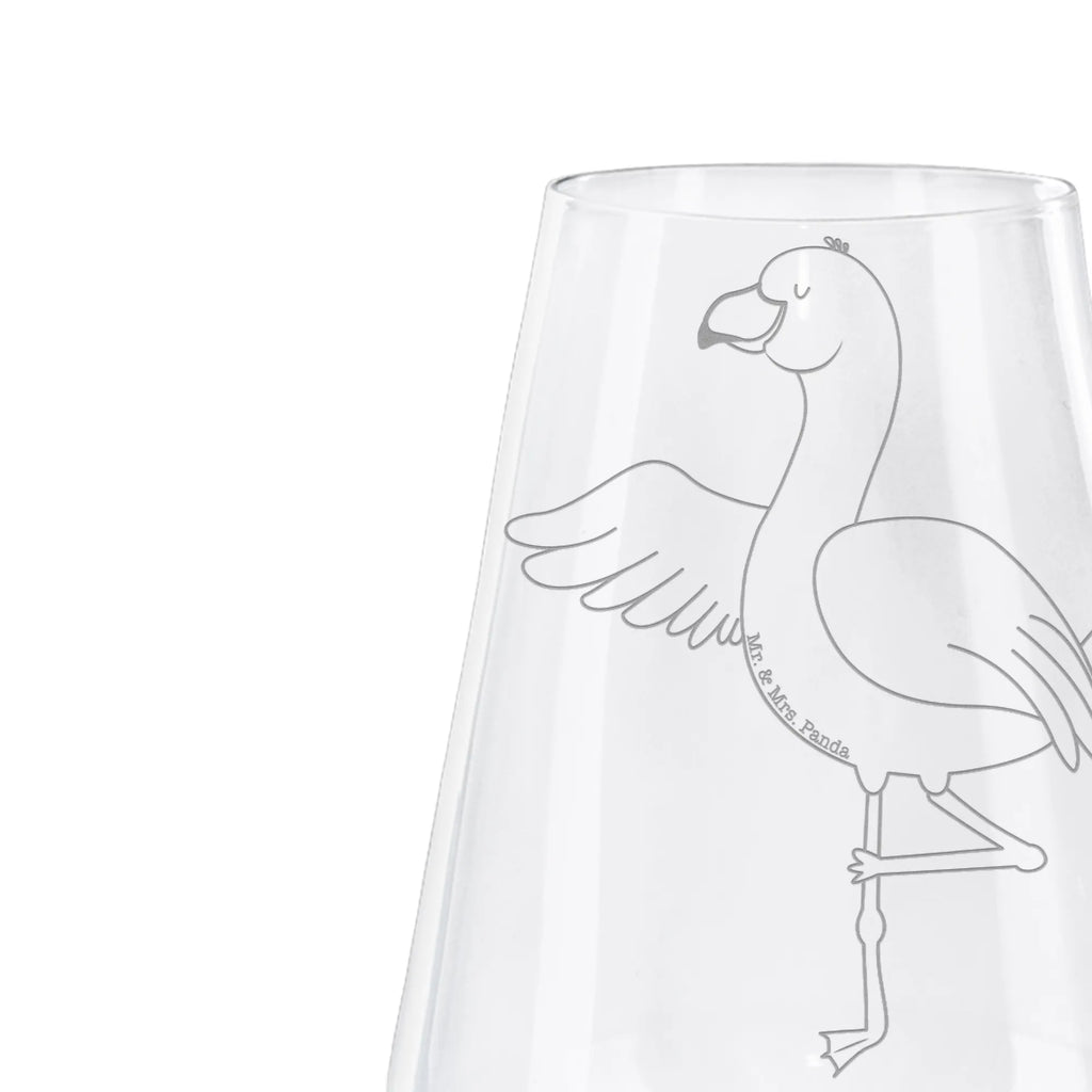 Weißwein Glas Flamingo Yoga Weißweinglas, Weinglas, Weißwein Glas, Weinglas mit Gravur, Geschenk für Weinliebhaber, Spülmaschinenfeste Weingläser, Hochwertige Weinaccessoires, Flamingo, Vogel, Yoga, Namaste, Achtsamkeit, Yoga-Übung, Entspannung, Ärger, Aufregen, Tiefenentspannung