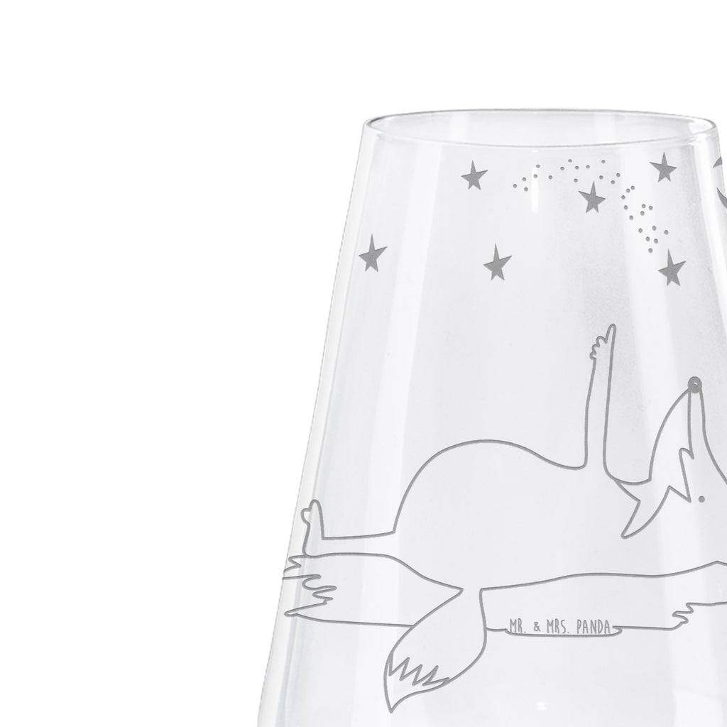 Weißwein Glas Fuchs Sterne Weißweinglas, Weinglas, Weißwein Glas, Weinglas mit Gravur, Geschenk für Weinliebhaber, Spülmaschinenfeste Weingläser, Hochwertige Weinaccessoires, Fuchs, Füchse, tröstende Worte, Spruch positiv, Spruch schön, Romantik, Always Look on the Bright Side of Life