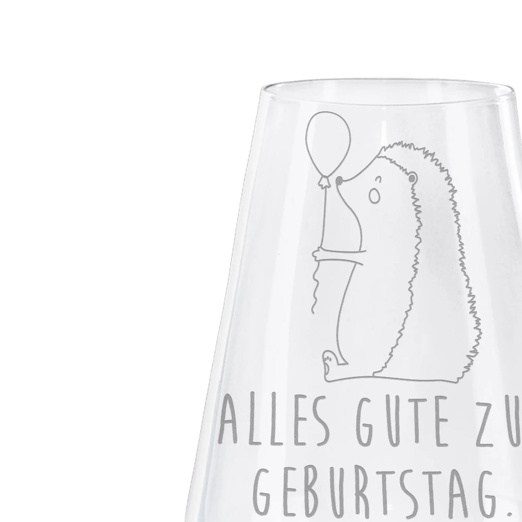 Weißwein Glas Igel mit Luftballon Weißweinglas, Weinglas, Weißwein Glas, Weinglas mit Gravur, Geschenk für Weinliebhaber, Spülmaschinenfeste Weingläser, Hochwertige Weinaccessoires, Tiermotive, Gute Laune, lustige Sprüche, Tiere, Igel, Geburtstag, Herzlichen Glückwunsch, Glückwunsch, Geburtstagskind, Ballon, Happy Birthday