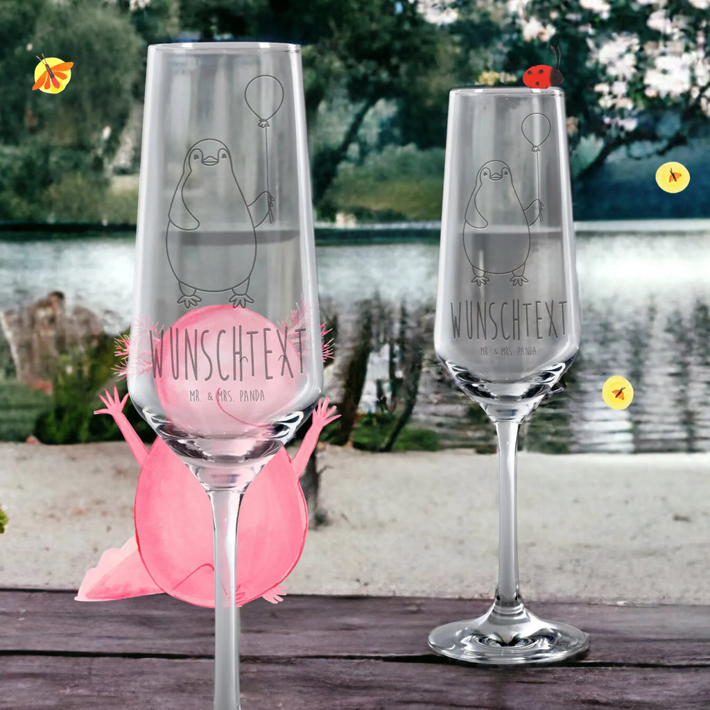 Personalisiertes Sektglas Pinguin Luftballon Sektglas, Sektglas mit Gravur, Spülmaschinenfeste Sektgläser, Pinguin, Pinguine, Luftballon, Tagträume, Lebenslust, Geschenk Freundin, Geschenkidee, beste Freundin, Motivation, Neustart, neues Leben, Liebe, Glück