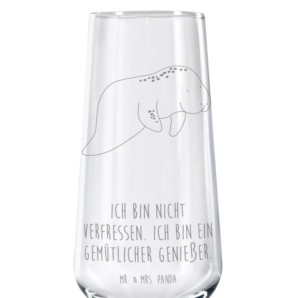 Sektglas Seekuh chillt Sektglas, Sektglas mit Gravur, Spülmaschinenfeste Sektgläser, Meerestiere, Meer, Urlaub, Seekuh, Seekühe, Diät, Abnehmen, Zucker, Diätwahn, Essen, Süßigkeiten