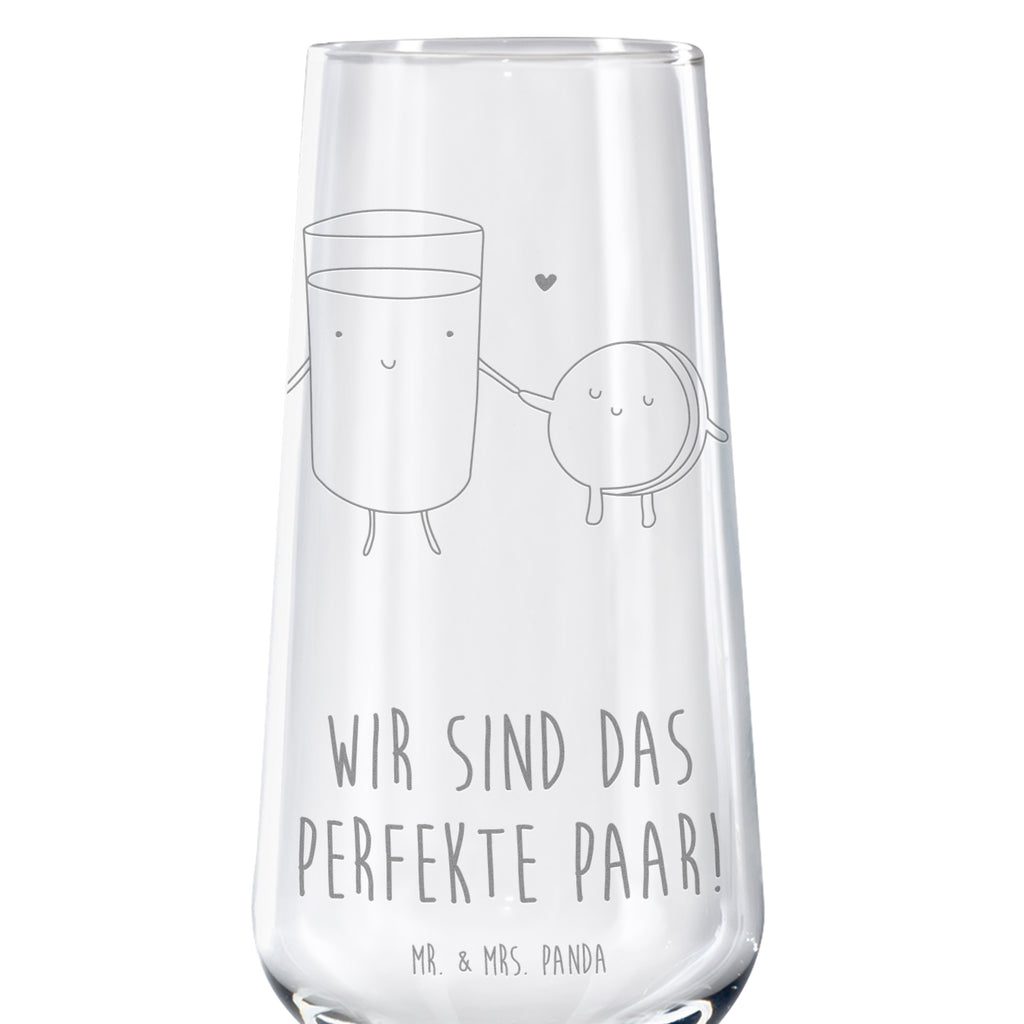 Sektglas Milch & Keks Sektglas, Sektglas mit Gravur, Spülmaschinenfeste Sektgläser, Tiermotive, Gute Laune, lustige Sprüche, Tiere, Milk, Cookie, Milch, Keks, Kekse, Kaffee, Einladung Frühstück, Motiv süß, romantisch, perfektes Paar