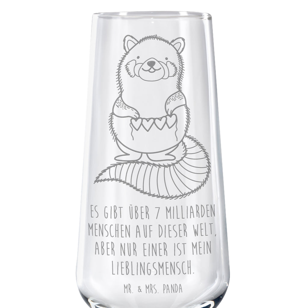 Sektglas Roter Panda Sektglas, Sektglas mit Gravur, Spülmaschinenfeste Sektgläser, Tiermotive, Gute Laune, lustige Sprüche, Tiere, Panda, Liebe, Rot, Herz, Liebling, Lieblingsmensch