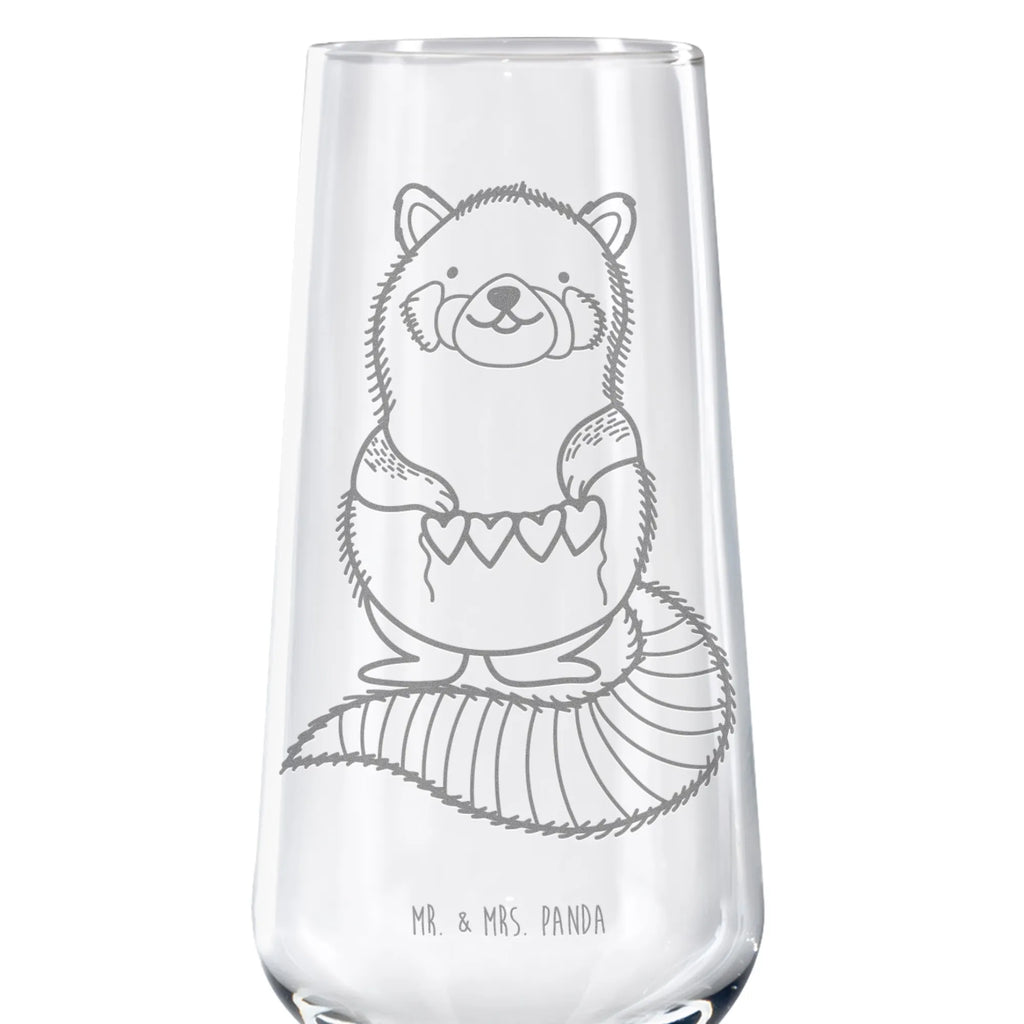 Sektglas Roter Panda Sektglas, Sektglas mit Gravur, Spülmaschinenfeste Sektgläser, Tiermotive, Gute Laune, lustige Sprüche, Tiere, Panda, Liebe, Rot, Herz, Liebling, Lieblingsmensch