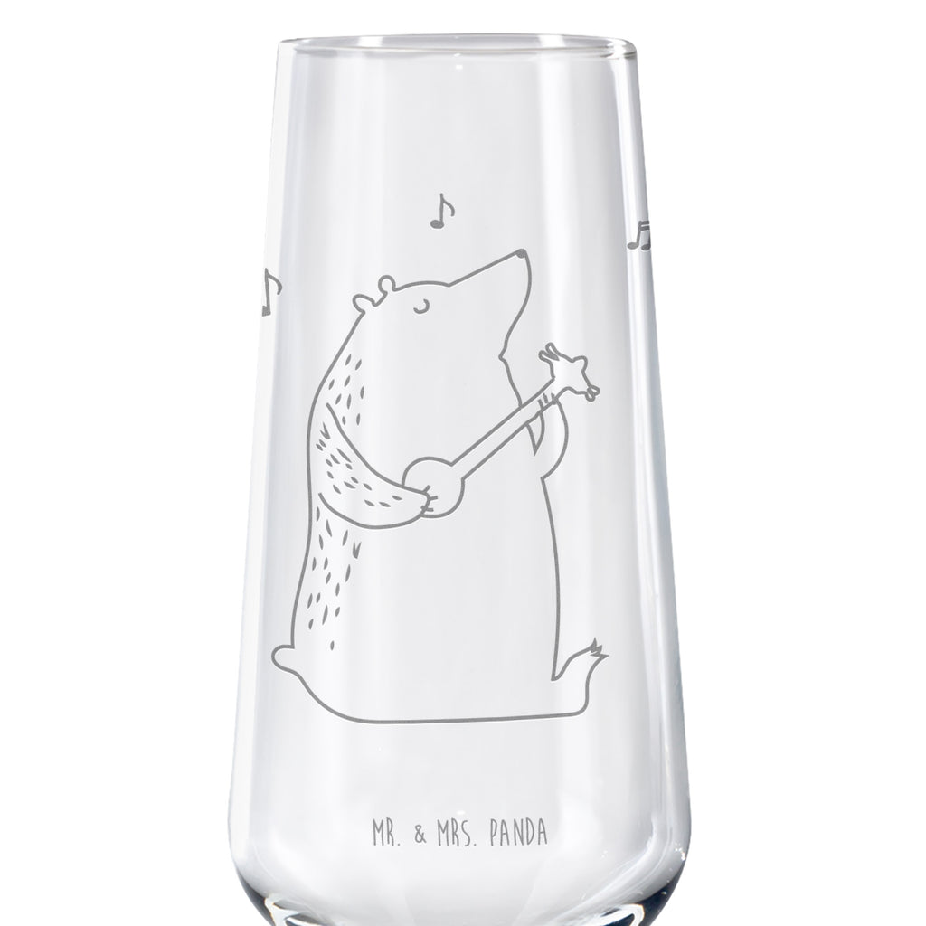 Sektglas Bär Gitarre Sektglas, Sektglas mit Gravur, Spülmaschinenfeste Sektgläser, Bär, Teddy, Teddybär