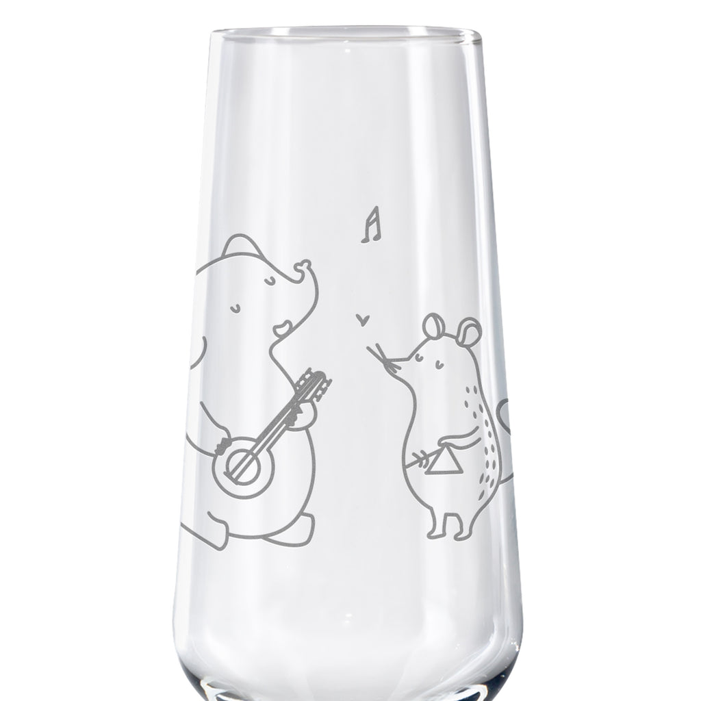 Sektglas Big Band Sektglas, Sektglas mit Gravur, Spülmaschinenfeste Sektgläser, Tiermotive, Gute Laune, lustige Sprüche, Tiere, Hund, Pinguin, Maus, Elefant, Delfin, Gitarre, Band, Triangel, Musikanten, Musik