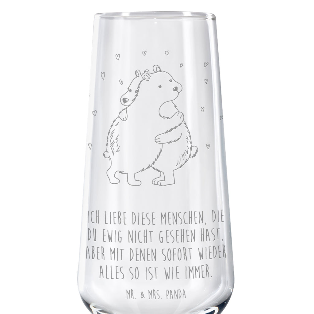 Sektglas Eisbär Umarmen Sektglas, Sektglas mit Gravur, Spülmaschinenfeste Sektgläser, Tiermotive, Gute Laune, lustige Sprüche, Tiere