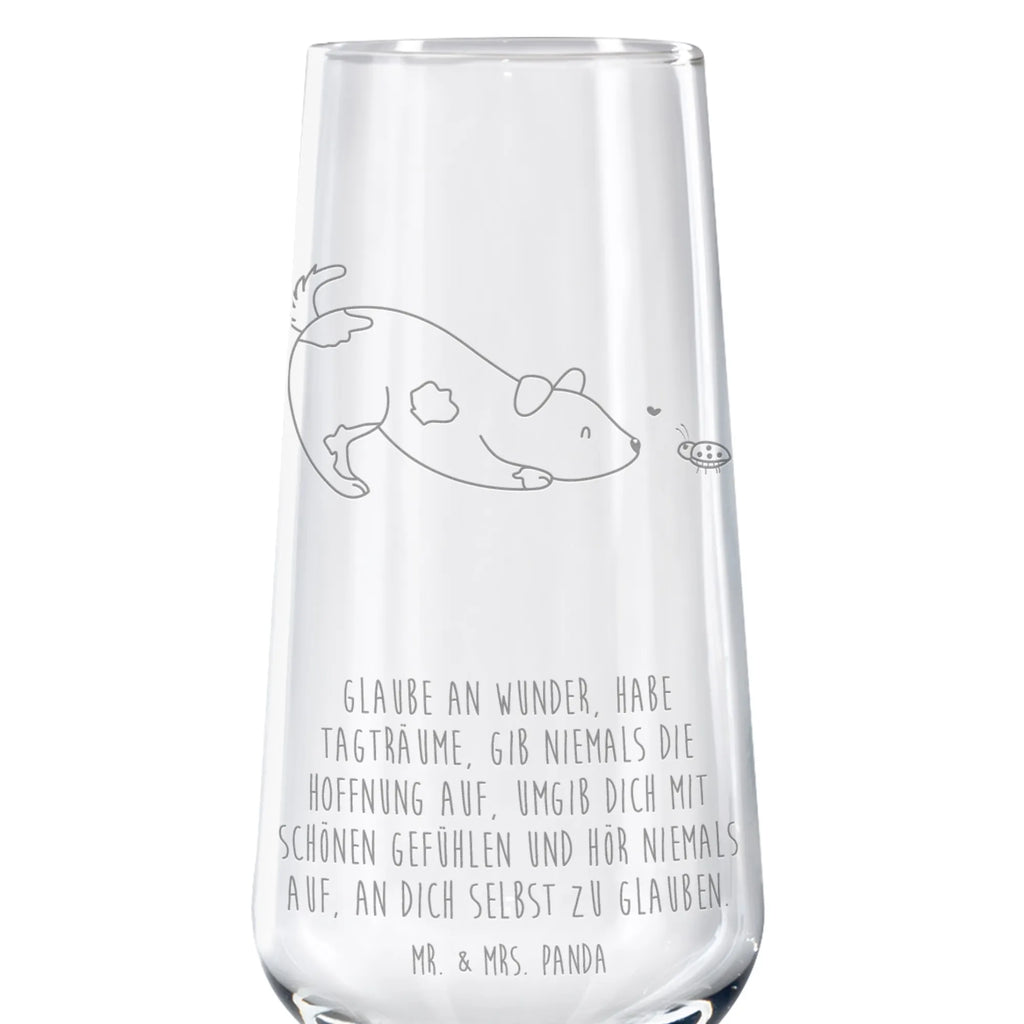 Sektglas Hund Marienkäfer Sektglas, Sektglas mit Gravur, Spülmaschinenfeste Sektgläser, Hund, Hundemotiv, Haustier, Hunderasse, Tierliebhaber, Hundebesitzer, Sprüche, Hunde, Hundespruch, Marienkäfer, Mischling, Mischlinghund