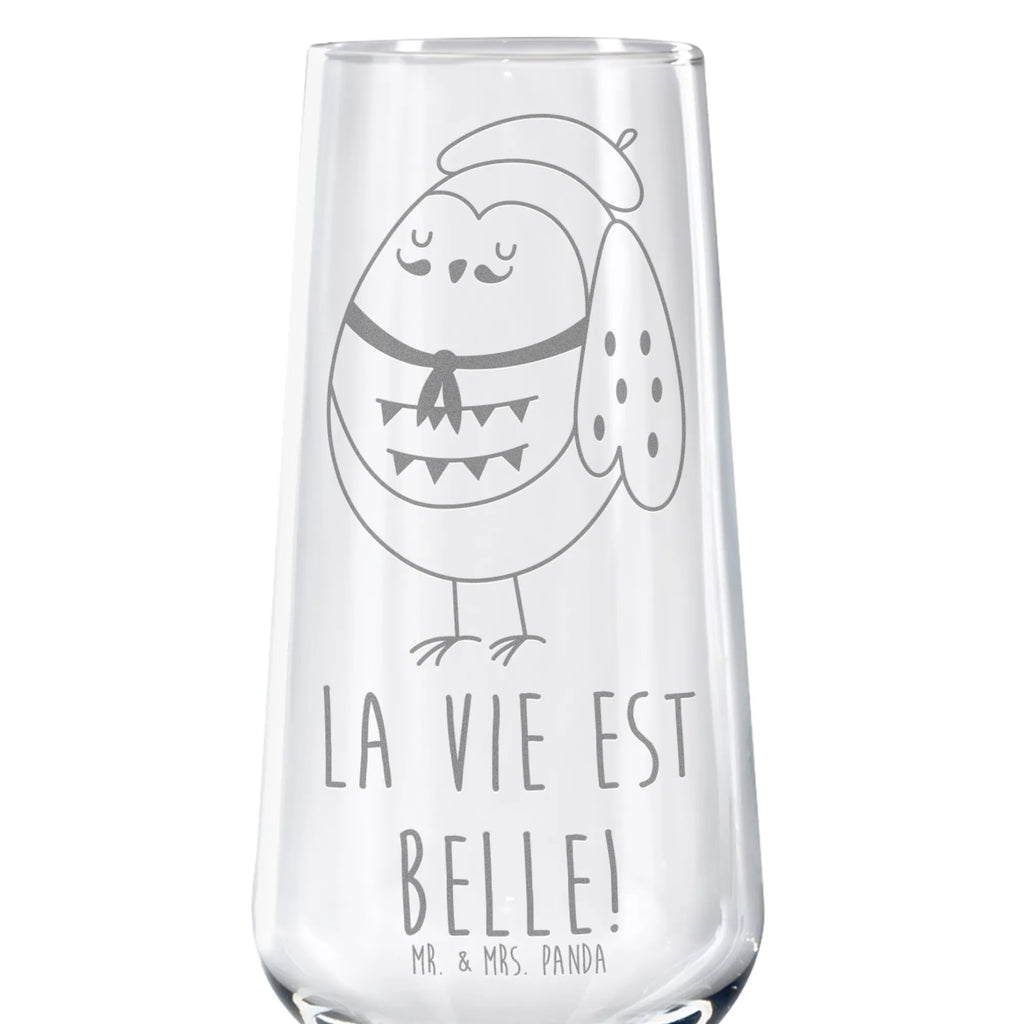 Sektglas Eule Französisch Sektglas, Sektglas mit Gravur, Spülmaschinenfeste Sektgläser, Eule, Eulen, Eule Deko, Owl, hibou, La vie est belle, das Leben ist schön, Spruch schön, Spruch Französisch, Frankreich