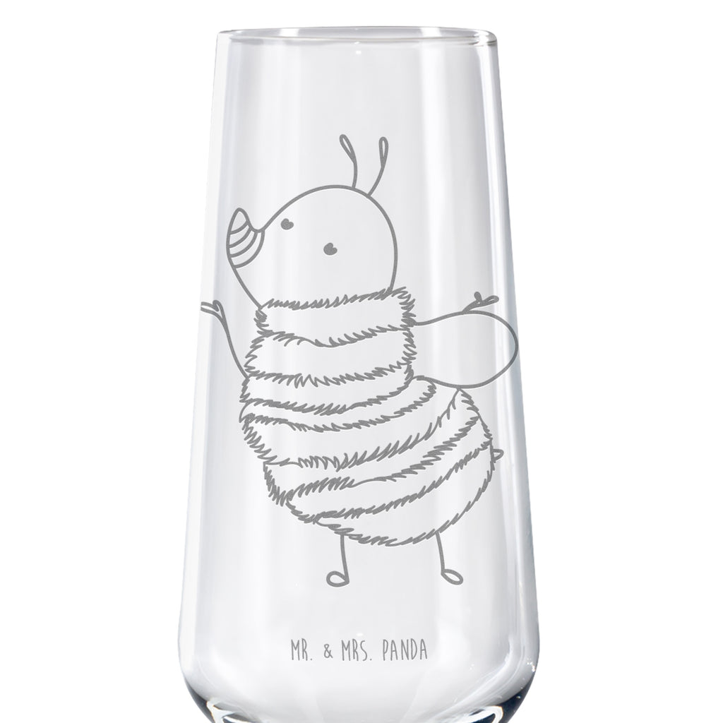 Sektglas Hummel flauschig Sektglas, Sektglas mit Gravur, Spülmaschinenfeste Sektgläser, Tiermotive, Gute Laune, lustige Sprüche, Tiere, Hummel, Flauschig, Biene, Blume, Natur