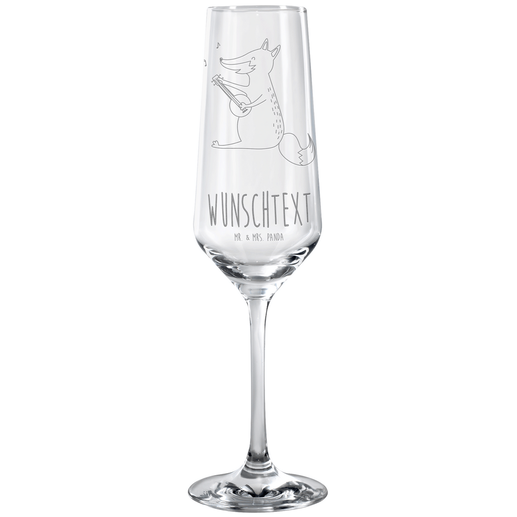 Personalisiertes Sektglas Fuchs Gitarre Sektglas, Sektglas mit Gravur, Spülmaschinenfeste Sektgläser, Fuchs, Füchse, Geschenk Musiker, Musik Spruch, Musikerin, Sänger, Sängerin, Gitarre