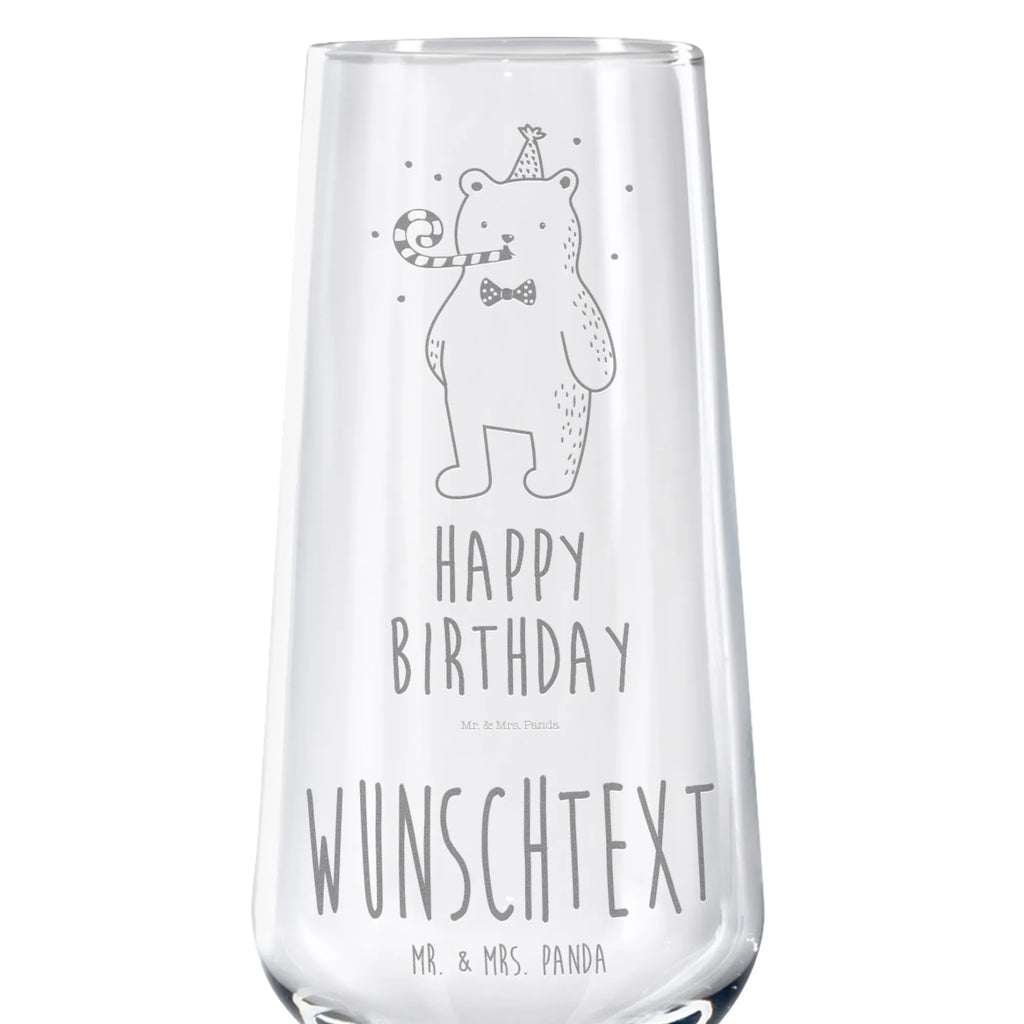 Personalisiertes Sektglas Birthday Bär Sektglas, Sektglas mit Gravur, Spülmaschinenfeste Sektgläser, Bär, Teddy, Teddybär, Happy Birthday, Alles Gute, Glückwunsch, Geburtstag