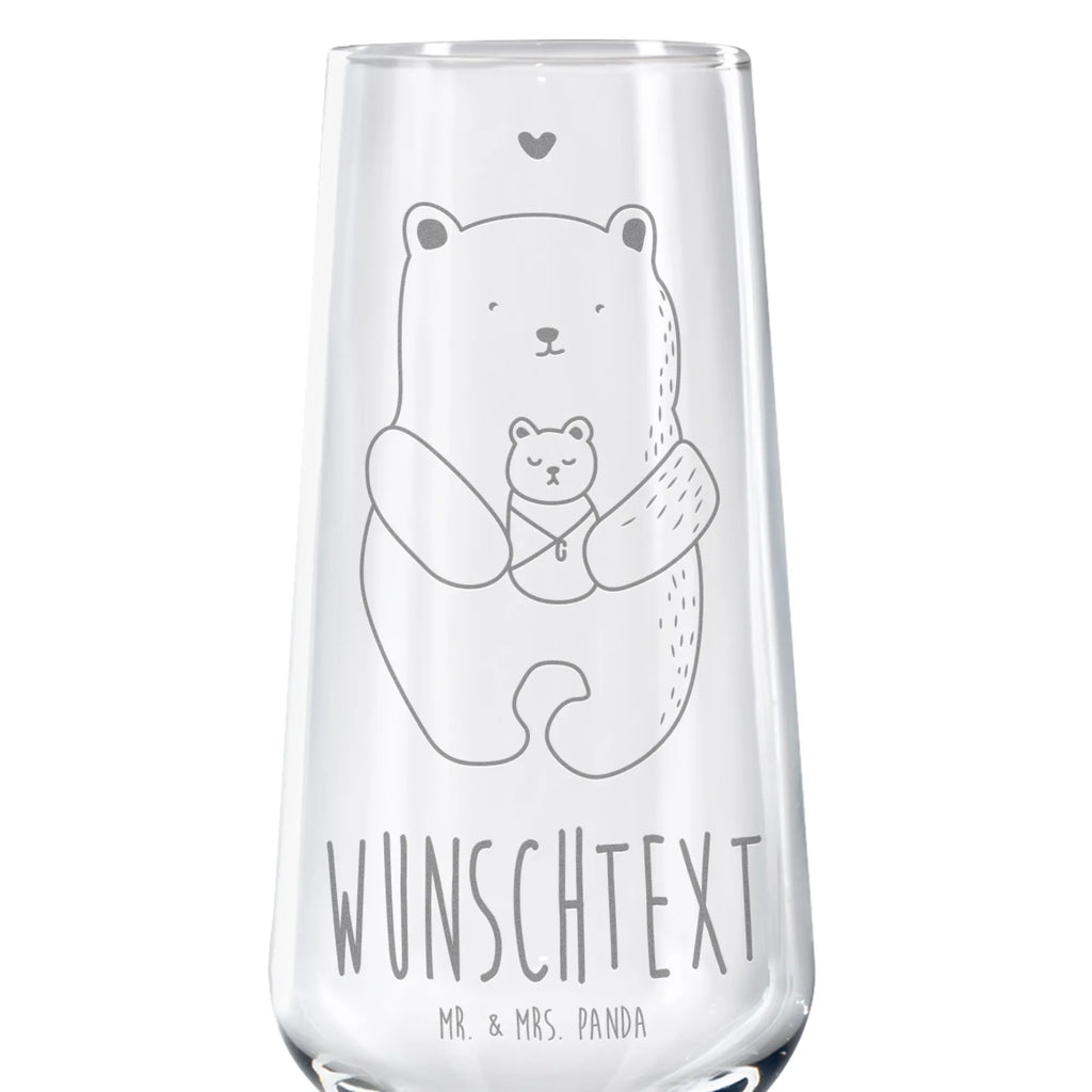 Personalisiertes Sektglas Bär mit Baby Sektglas, Sektglas mit Gravur, Spülmaschinenfeste Sektgläser, Bär, Teddy, Teddybär, Eltern, Mutter, Baby, Taufe, Geburt, Nichte, Neffe, Enkel, Enkelin, Täufling, Geburtstag, Glückwunsch