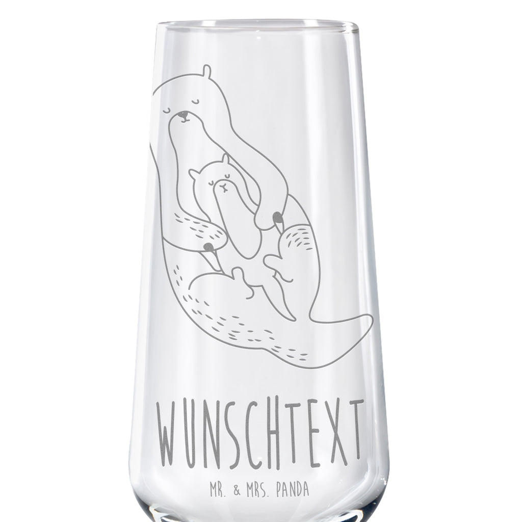 Personalisiertes Sektglas Otter mit Kind Sektglas, Sektglas mit Gravur, Spülmaschinenfeste Sektgläser, Otter, Fischotter, Seeotter, Otter Seeotter See Otter