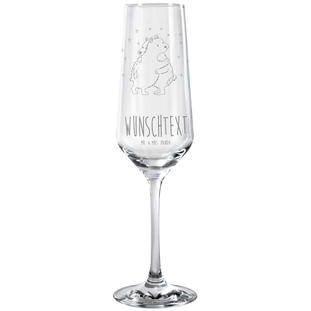 Personalisiertes Sektglas Eisbär Umarmen Sektglas, Sektglas mit Gravur, Spülmaschinenfeste Sektgläser, Tiermotive, Gute Laune, lustige Sprüche, Tiere