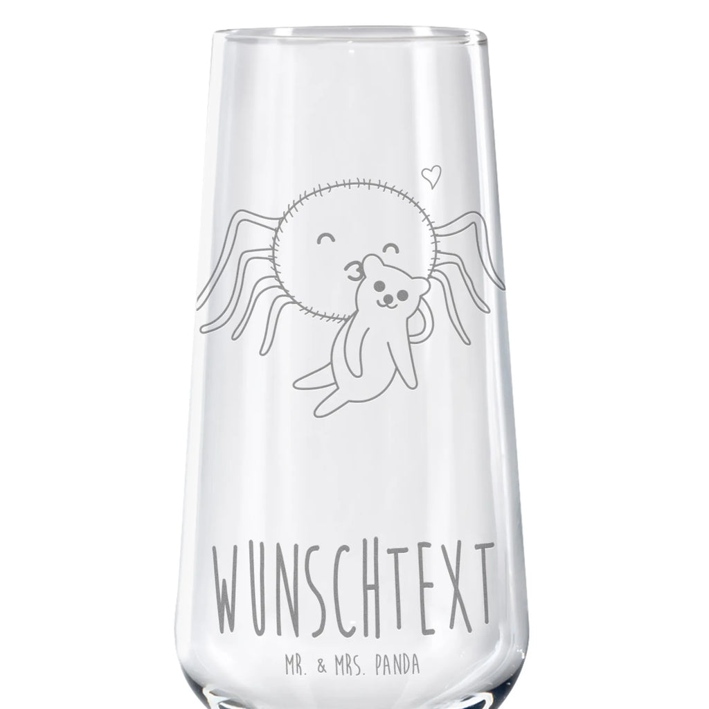 Personalisiertes Sektglas Spinne Agathe Teddy Sektglas, Sektglas mit Gravur, Spülmaschinenfeste Sektgläser, Spinne Agathe, Spinne, Agathe, Videos, Merchandise, Freundschaft, Liebesgeschenk, Verliebt, Liebesbeweis, Teddy, Treue, Miteinander, Dankeschön