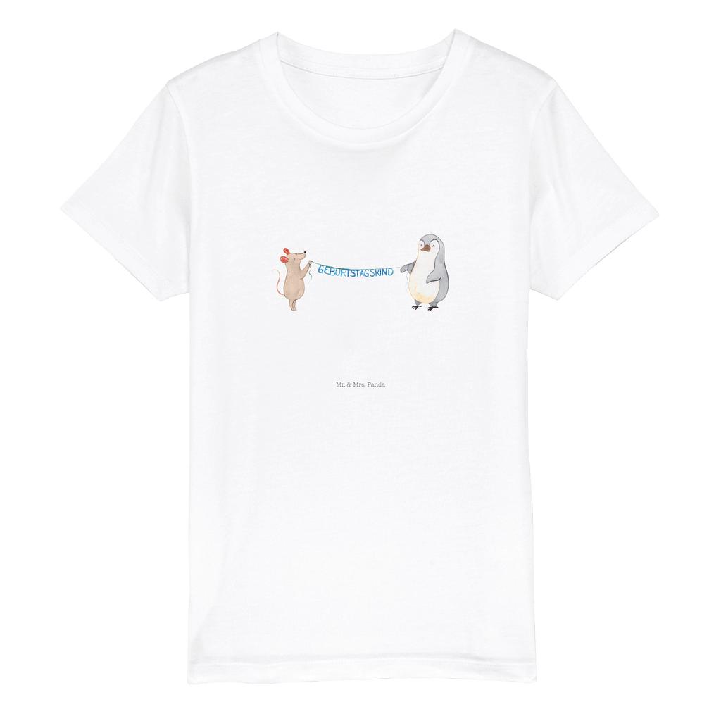 Organic Kinder T-Shirt Maus Pinguin Geburtstag Kinder T-Shirt, Kinder T-Shirt Mädchen, Kinder T-Shirt Jungen, Geburtstag, Geburtstagsgeschenk, Geschenk, Maus, Pinguin, Geburtstage, Happy Birthday, Geburtstagsfeier