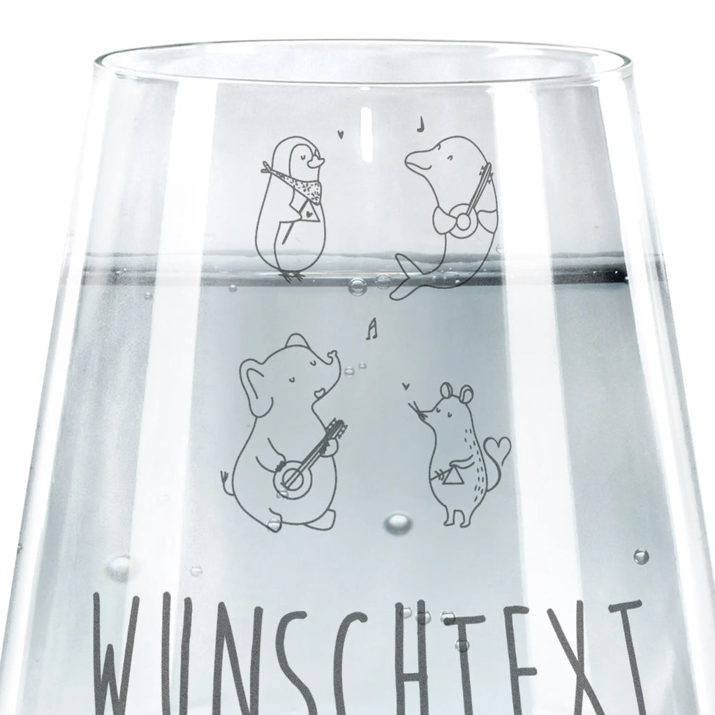 Personalisiertes Trinkglas Big Band Trinkglas, Trinkglas mit Gravur, Wasserglas, Spülmaschinenfeste Trinkglser, Tiermotive, Gute Laune, lustige Sprüche, Tiere, Hund, Pinguin, Maus, Elefant, Delfin, Gitarre, Band, Triangel, Musikanten, Musik