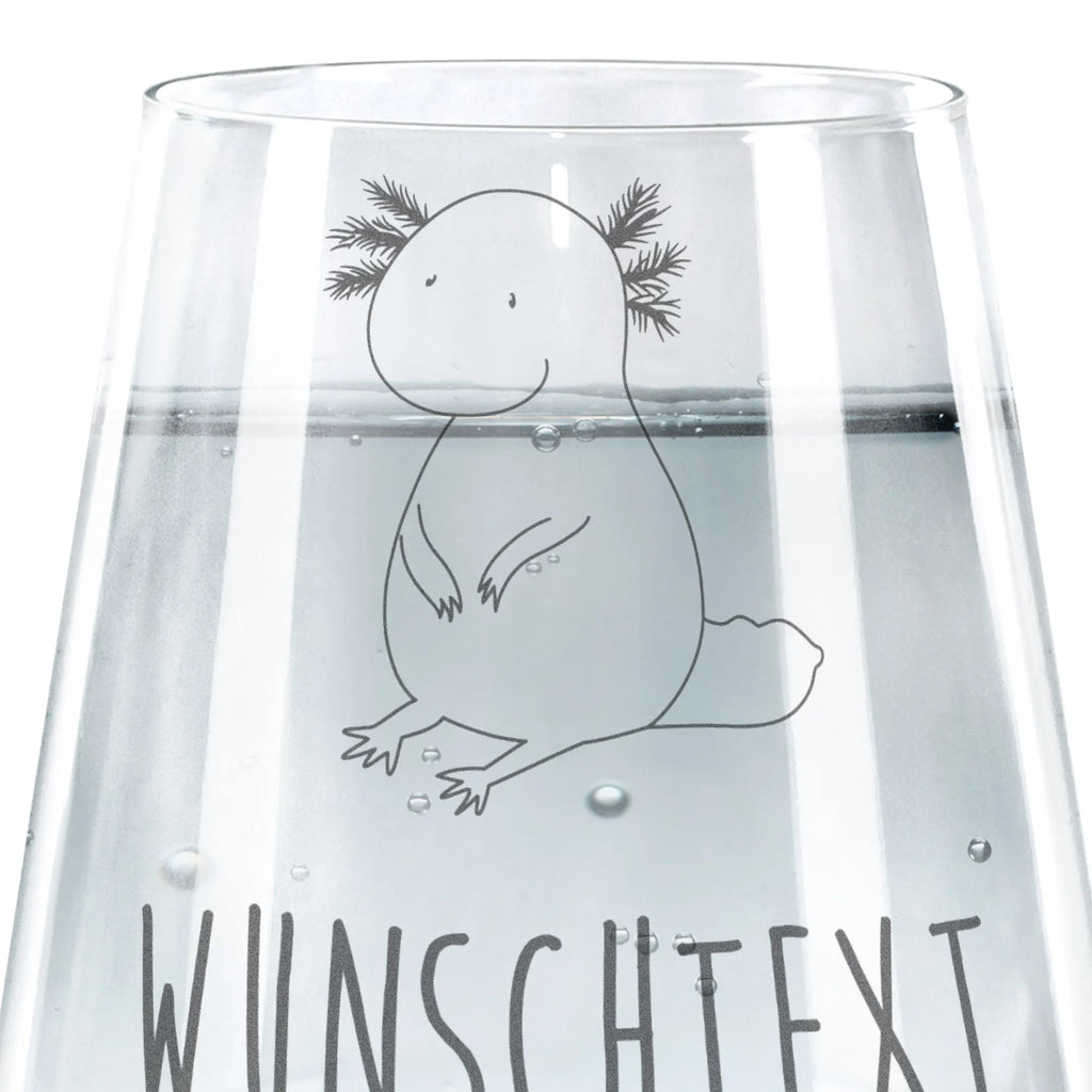 Personalisiertes Trinkglas Axolotl null Trinkglas, Trinkglas mit Gravur, Wasserglas, Spülmaschinenfeste Trinkglser, Axolotl, Molch, Axolot, vergnügt, fröhlich, zufrieden, Lebensstil, Weisheit, Lebensweisheit, Liebe, Freundin