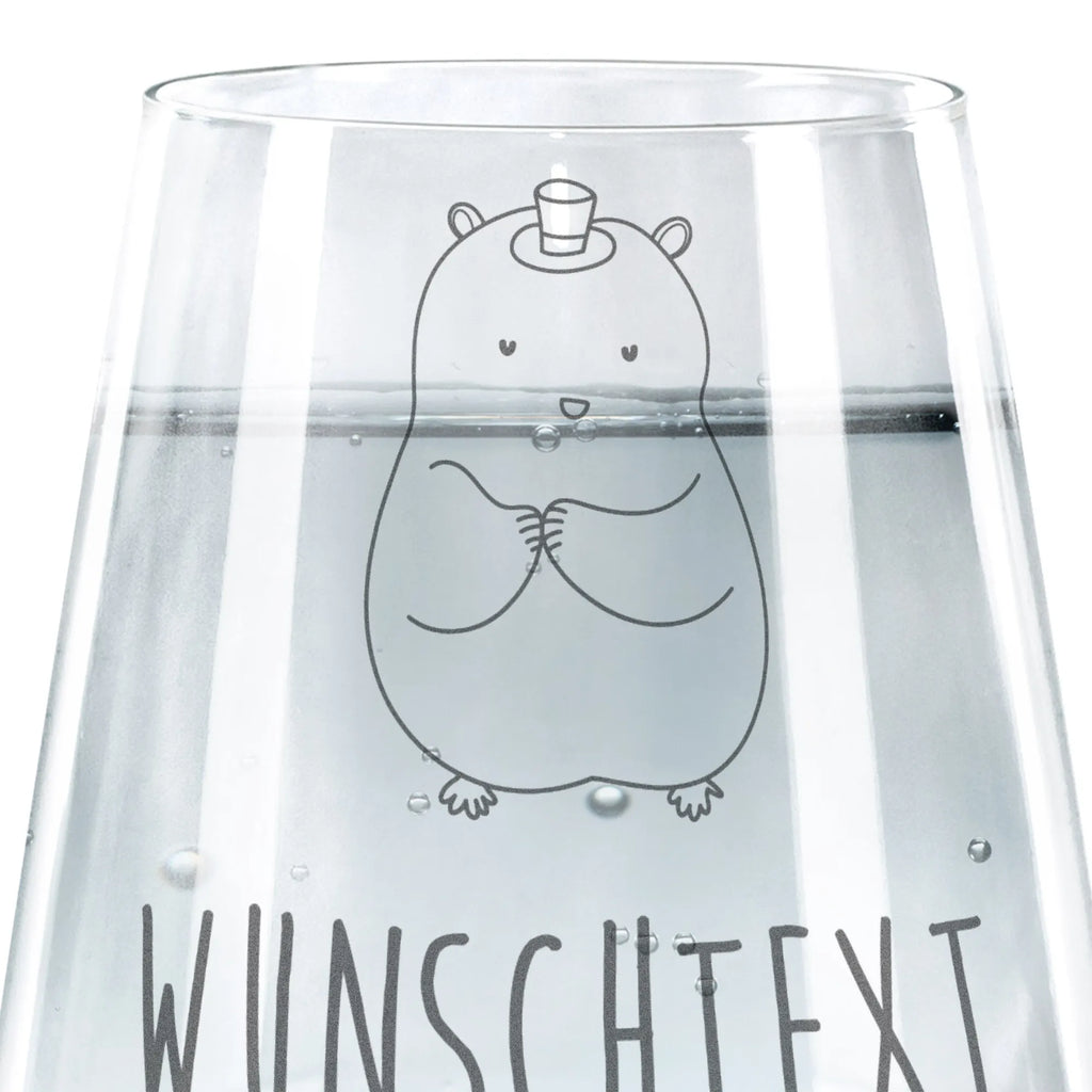 Personalisiertes Trinkglas Hamster Hut Trinkglas, Trinkglas mit Gravur, Wasserglas, Spülmaschinenfeste Trinkglser, Tiermotive, Gute Laune, lustige Sprüche, Tiere, Hamster, Hut, Magier, Zylinder, Zwerghamster, Zauberer