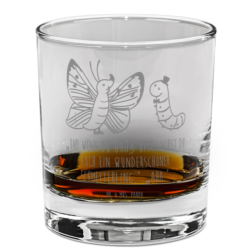 Whiskey Glas Raupe & Schmetterling Whiskeylgas, Whiskey Glas, Whiskey Glas mit Gravur, Whiskeyglas mit Spruch, Whiskey Glas mit Sprüchen, Whiskygläser, Whisky Gläser, Whiskey Tumbler, Whiskyglas mit Gravur, Gravur Whiskyglas, Edle Whiskygläser, Tiermotive, Gute Laune, lustige Sprüche, Tiere, Raupe, Schmetterling, Zitronenfalter, Entwicklung, Erwachsen werden, Kokon, Hut, Hütchen, Schönheit, Aufwachsen