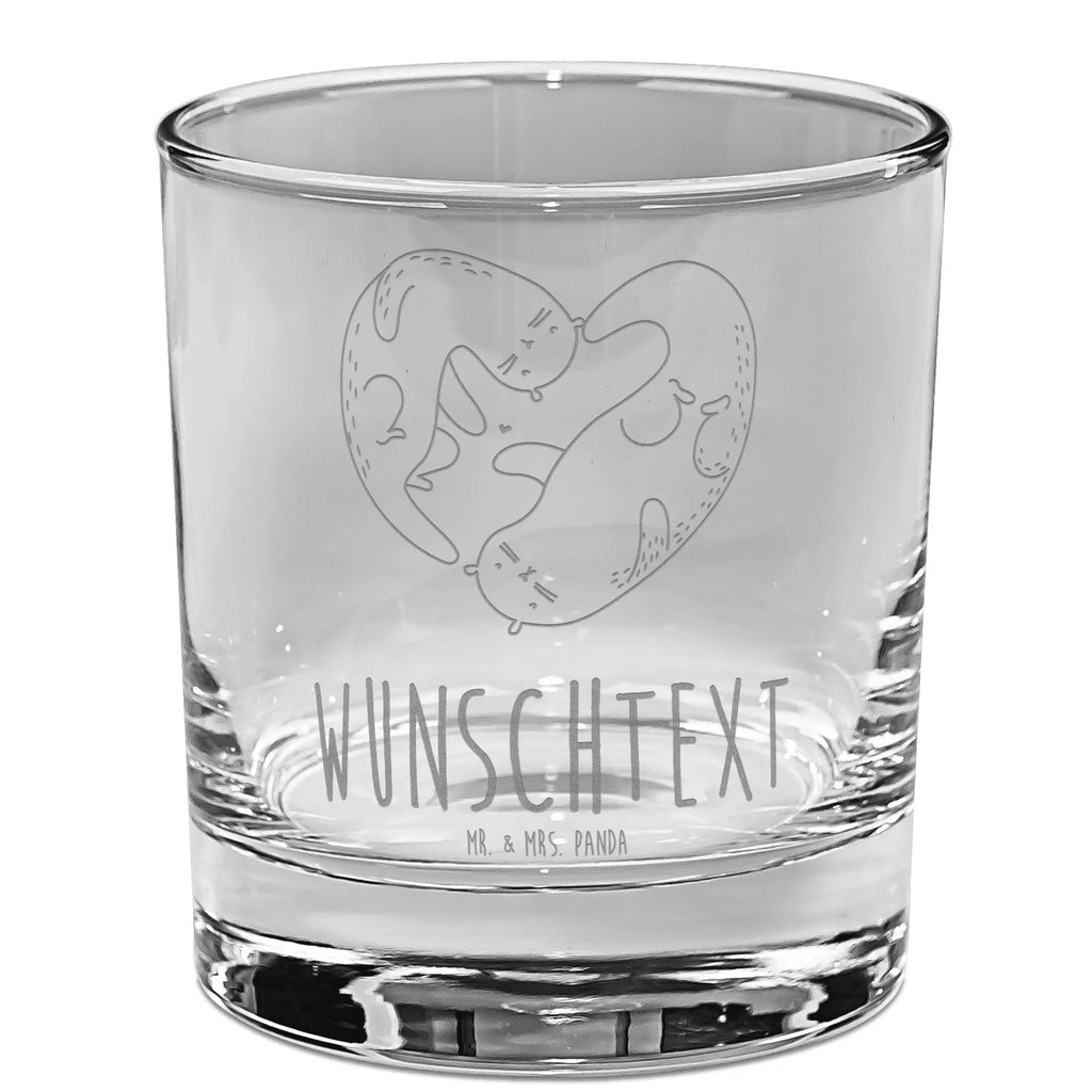 Personalisiertes Whiskey Glas Otter Herz Whiskeylgas, Whiskey Glas, Whiskey Glas mit Gravur, Whiskeyglas mit Spruch, Whiskey Glas mit Sprüchen, Otter, Fischotter, Seeotter, Liebe, Herz, Liebesbeweis, Liebesgeschenk, Bessere Hälfte, Love you, Jahrestag, Hochzeitstag, Verlobung, gemeinsames Leben