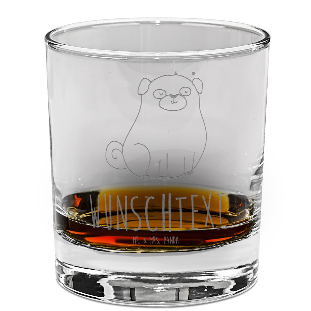 Personalisiertes Whiskey Glas Mops Whiskeylgas, Whiskey Glas, Whiskey Glas mit Gravur, Whiskeyglas mit Spruch, Whiskey Glas mit Sprüchen, Hund, Hundemotiv, Haustier, Hunderasse, Tierliebhaber, Hundebesitzer, Sprüche, Mops, Liebe, Hundeliebe