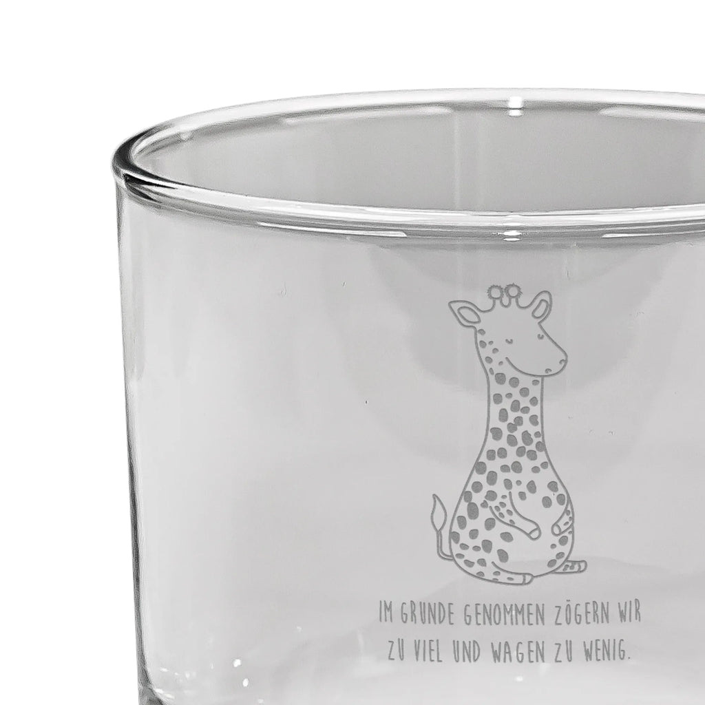 Personalisiertes Whiskey Glas Giraffe Zufrieden Whiskeylgas, Whiskey Glas, Whiskey Glas mit Gravur, Whiskeyglas mit Spruch, Whiskey Glas mit Sprüchen, Afrika, Wildtiere, Giraffe, Zufrieden, Glück, Abenteuer