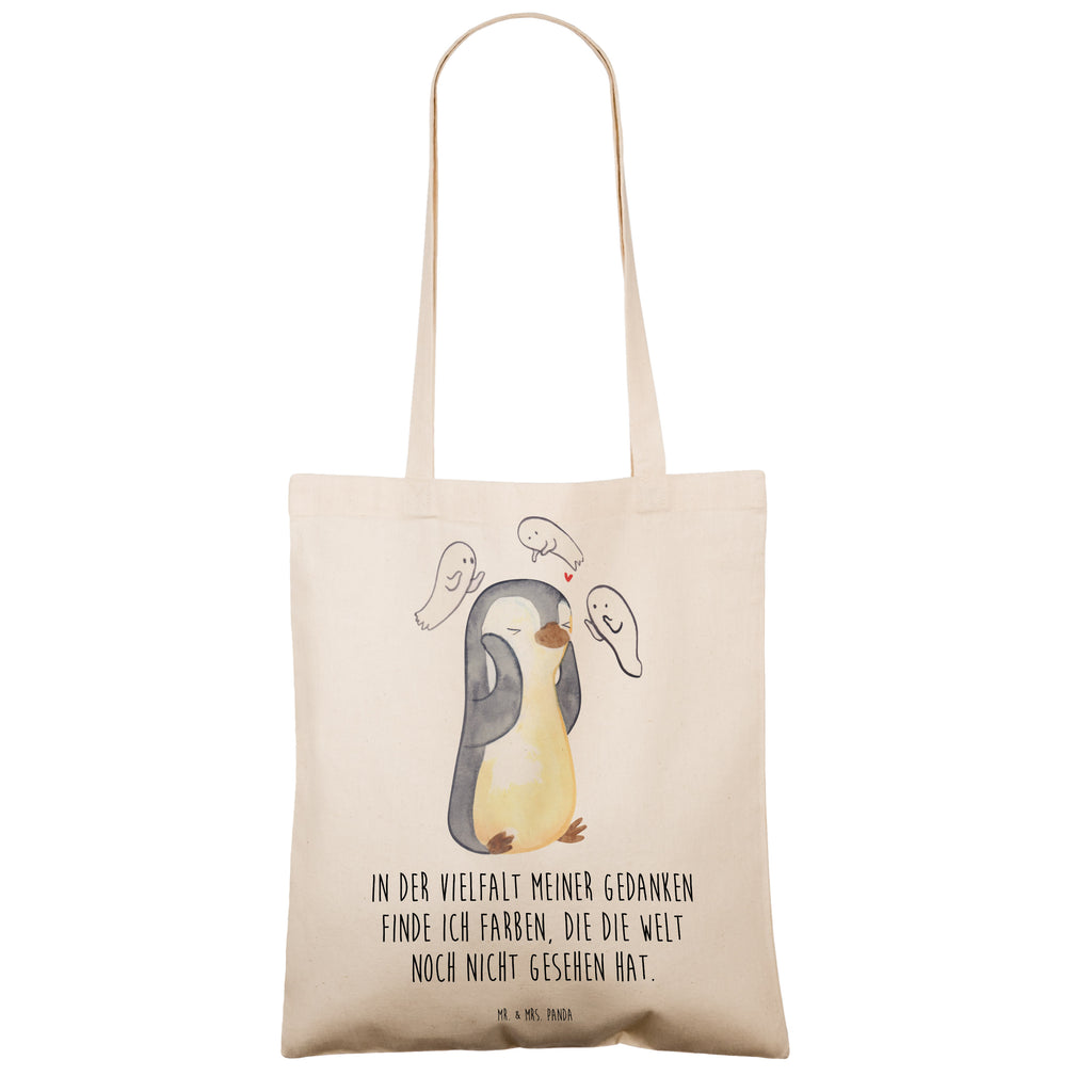 Tragetasche Pinguin Schizophrenie Beuteltasche, Beutel, Einkaufstasche, Jutebeutel, Stoffbeutel, Tasche, Shopper, Umhängetasche, Strandtasche, Schultertasche, Stofftasche, Tragetasche, Badetasche, Jutetasche, Einkaufstüte, Laptoptasche, Schizophrenie, Psychose, mentale Gesundheit, schizophrene Psychose, psychische Erkrankung, Gefühlswelt, Pinguin