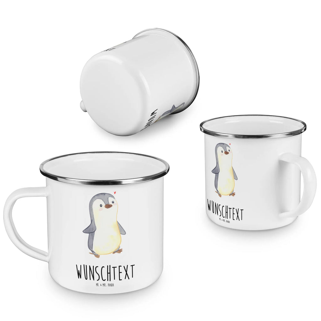 Personalisierte Emaille Tasse Pinguin Tourette Emaille Tasse personalisiert, Emaille Tasse mit Namen, Campingtasse personalisiert, Namenstasse, Campingtasse bedrucken, Campinggeschirr personalsisert, tasse mit namen, personalisierte tassen, personalisierte tasse, tasse selbst gestalten, tasse bedrucken, tassen bedrucken, Tourette, Tourette Syndrom, neuro-psychiatrische Erkrankung, Tics, Ticstörung