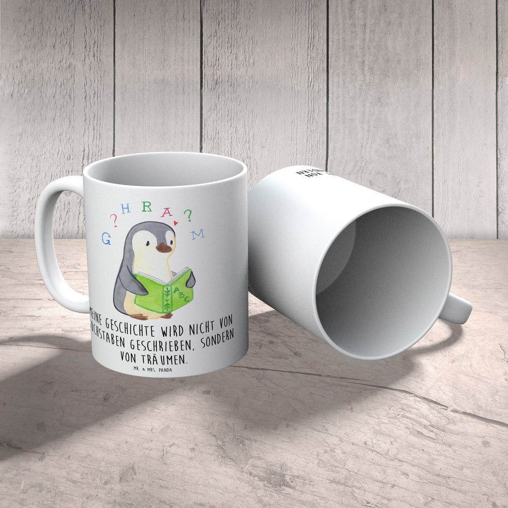 Tasse Pinguin Legasthenie Tasse, Kaffeetasse, Teetasse, Becher, Kaffeebecher, Teebecher, Keramiktasse, Porzellantasse, Büro Tasse, Geschenk Tasse, Tasse Sprüche, Tasse Motive, Kaffeetassen, Tasse bedrucken, Designer Tasse, Cappuccino Tassen, Schöne Teetassen, Legasthenie, Rechtschreibstörung, Pinguin, Lese-Rechtschreibstörung