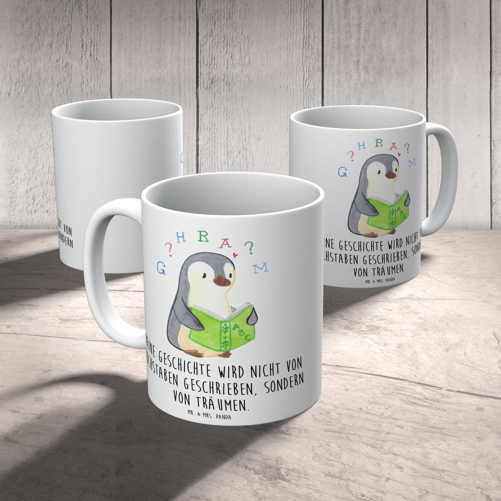 Tasse Pinguin Legasthenie Tasse, Kaffeetasse, Teetasse, Becher, Kaffeebecher, Teebecher, Keramiktasse, Porzellantasse, Büro Tasse, Geschenk Tasse, Tasse Sprüche, Tasse Motive, Kaffeetassen, Tasse bedrucken, Designer Tasse, Cappuccino Tassen, Schöne Teetassen, Legasthenie, Rechtschreibstörung, Pinguin, Lese-Rechtschreibstörung