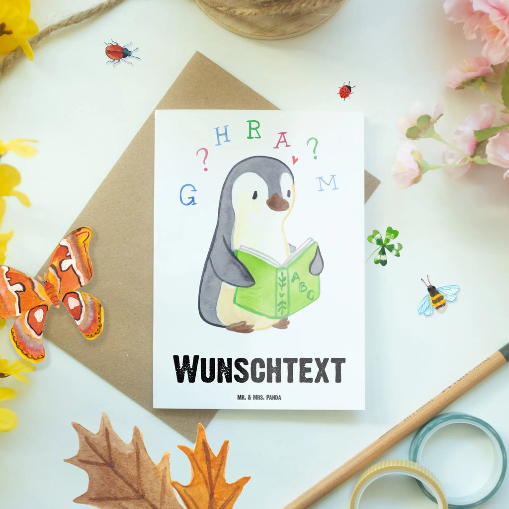 Personalisierte Grußkarte Pinguin Legasthenie Personalisierte Grußkarte, Personalisiertere Klappkarte, Personalisierte Einladungskarte, Personalisierte Glückwunschkarte, Personalisierte Hochzeitskarte, Personalisierte Geburtstagskarte, Grußkarte mit Namen, Grußkarte selber drucken, Grußkarte selbst gestalten, Grußkarte mit persönlichen Nachrichten, Grußkarte als Geldgeschenk, Grußkarten personalisiert, Personalisierte Karte, Legasthenie, Rechtschreibstörung, Pinguin, Lese-Rechtschreibstörung