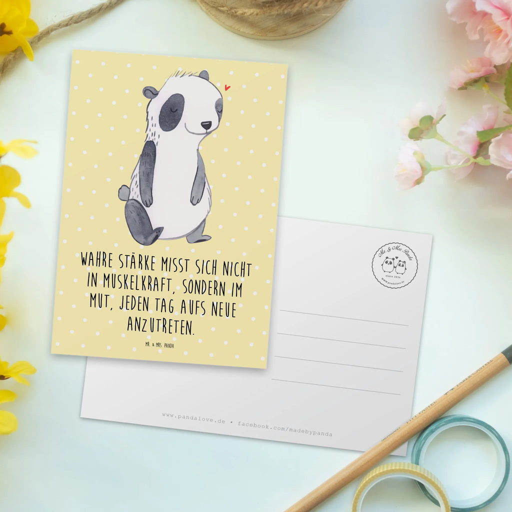 Postkarte Panda Muskelatrophie Postkarte, Karte, Geschenkkarte, Grußkarte, Einladung, Ansichtskarte, Geburtstagskarte, Einladungskarte, Dankeskarte, Ansichtskarten, Einladung Geburtstag, Einladungskarten Geburtstag, Muskelatrophie, Muskelschwund, Atrophie, SMA, Spinale Muskelatrohie, Panda