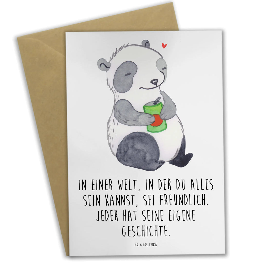 Grußkarte Panda Depression Grußkarte, Klappkarte, Einladungskarte, Glückwunschkarte, Hochzeitskarte, Geburtstagskarte, Karte, Ansichtskarten, Depression, affektiven Störung, depressiv, Panda, Stimmungstief, Antriebslosigkeit