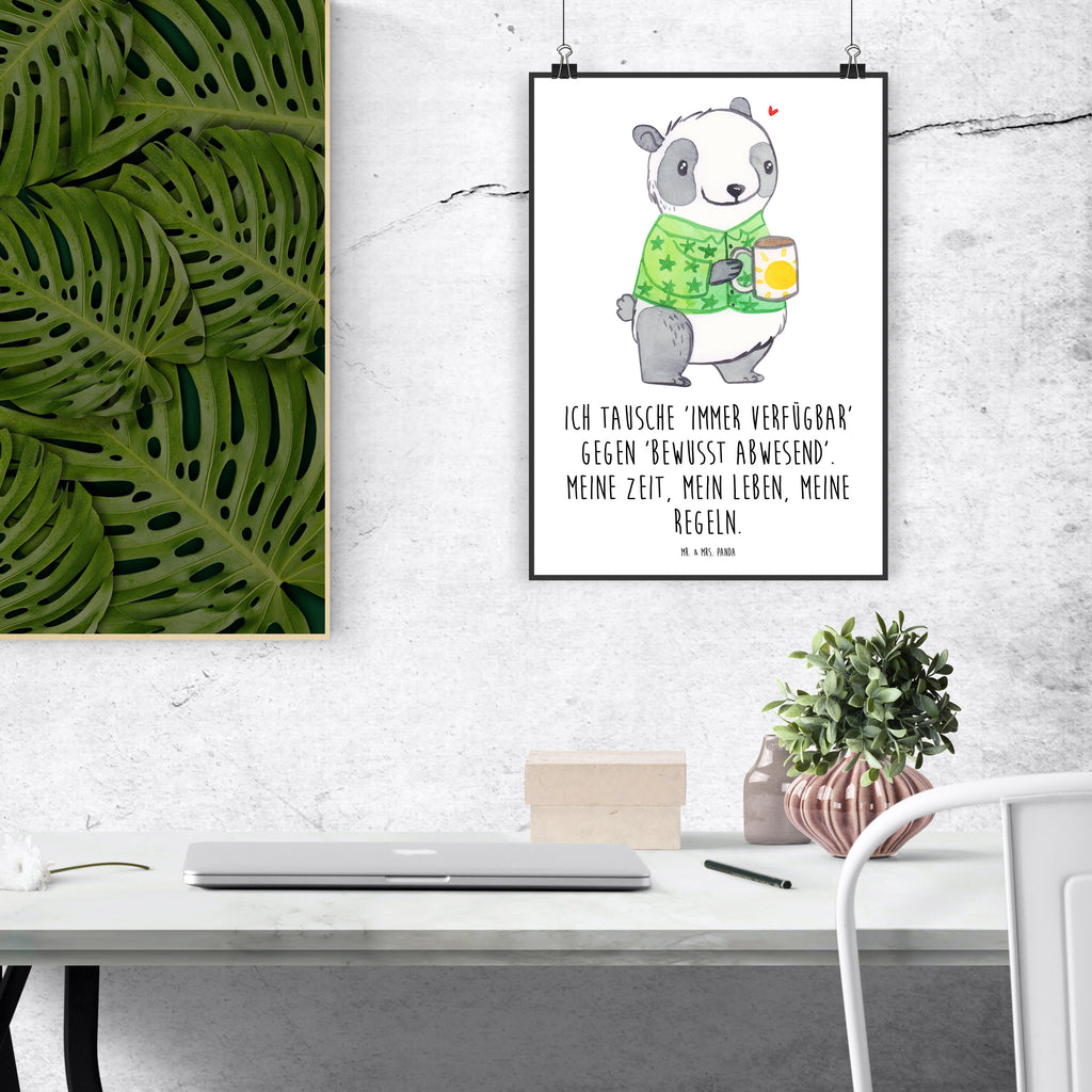 Poster Panda Burnout Poster, Wandposter, Bild, Wanddeko, Küchenposter, Kinderposter, Wanddeko Bild, Raumdekoration, Wanddekoration, Handgemaltes Poster, Mr. & Mrs. Panda Poster, Designposter, Kunstdruck, Posterdruck, Burnout, Erschöpfung, Überlastung, Panda