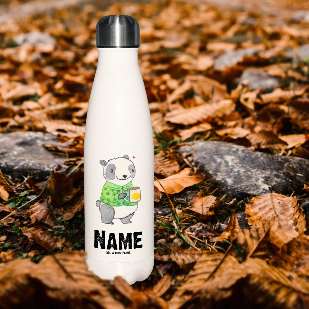 Personalisierte Thermosflasche Panda Burnout Personalisierte Isolierflasche, Personalisierte Thermoflasche, Personalisierte Trinkflasche, Trinkflasche Mit Namen, Wunschname, Bedrucken, Namensflasche, Burnout, Erschöpfung, Überlastung, Panda