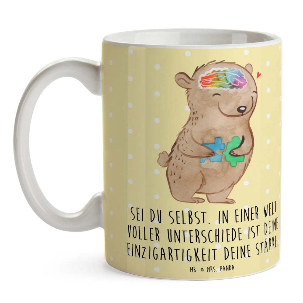 Tasse Bär Autismus Tasse, Kaffeetasse, Teetasse, Becher, Kaffeebecher, Teebecher, Keramiktasse, Porzellantasse, Büro Tasse, Geschenk Tasse, Tasse Sprüche, Tasse Motive, Kaffeetassen, Tasse bedrucken, Designer Tasse, Cappuccino Tassen, Schöne Teetassen, Autismus, Entwicklungsstörungen, Autismus-Spektrum-Störungen, ASS, Asperger Autismus, Bär