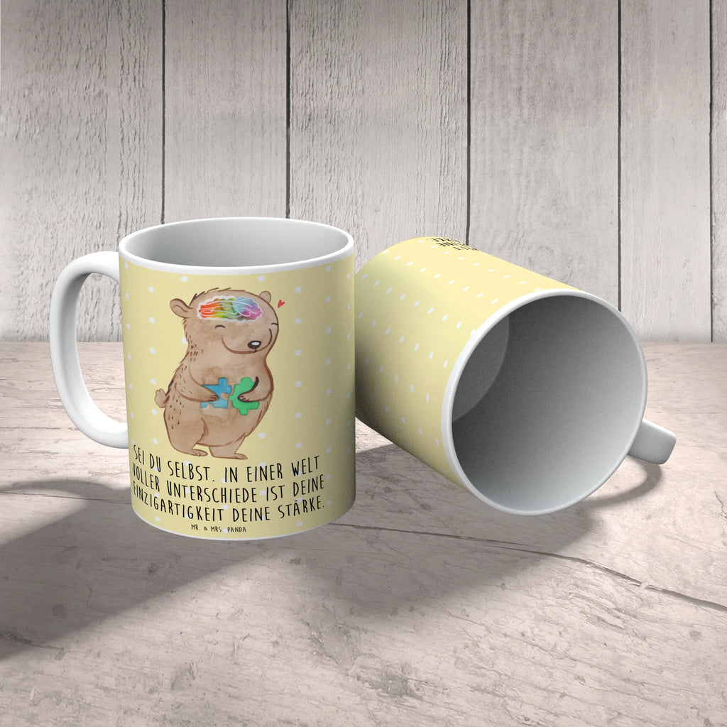 Tasse Bär Autismus Tasse, Kaffeetasse, Teetasse, Becher, Kaffeebecher, Teebecher, Keramiktasse, Porzellantasse, Büro Tasse, Geschenk Tasse, Tasse Sprüche, Tasse Motive, Kaffeetassen, Tasse bedrucken, Designer Tasse, Cappuccino Tassen, Schöne Teetassen, Autismus, Entwicklungsstörungen, Autismus-Spektrum-Störungen, ASS, Asperger Autismus, Bär