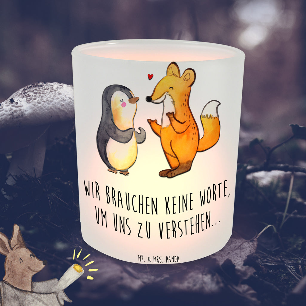 Windlicht Fuchs & Pinguin gehörlos Windlicht Glas, Teelichtglas, Teelichthalter, Teelichter, Kerzenglas, Windlicht Kerze, Kerzenlicht, Glas Windlicht, Windlicht Zur Hochzeit, Windlicht Deko, Windlicht Hochzeit, Teelichtgläser, Windlicht Dekorieren, Gebärdensprache, gehörlos, Fuchs, Pinguin