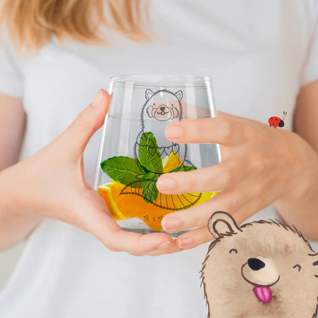 Cocktail Glas Roter Panda Cocktail Glas, Cocktailglas mit Gravur, Cocktail Glas mit Sprüchen, Cocktail Glas mit Wunschtext, Tiermotive, Gute Laune, lustige Sprüche, Tiere, Panda, Liebe, Rot, Herz, Liebling, Lieblingsmensch