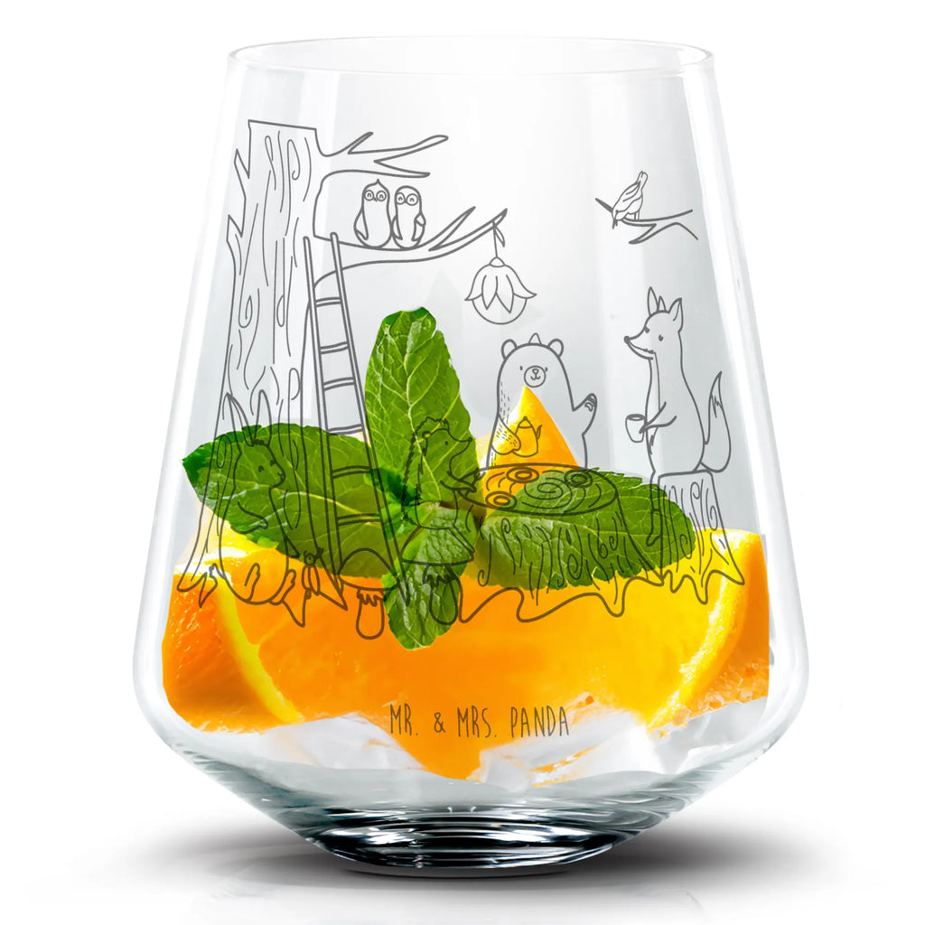 Cocktail Glas Waldtiere Picknick Cocktail Glas, Cocktailglas mit Gravur, Cocktail Glas mit Sprüchen, Cocktail Glas mit Wunschtext, Tiermotive, Gute Laune, lustige Sprüche, Tiere, Waldtiere, Picknick, Wald, Fuchs, Hase, Igel, Maus, Eichhörnchen