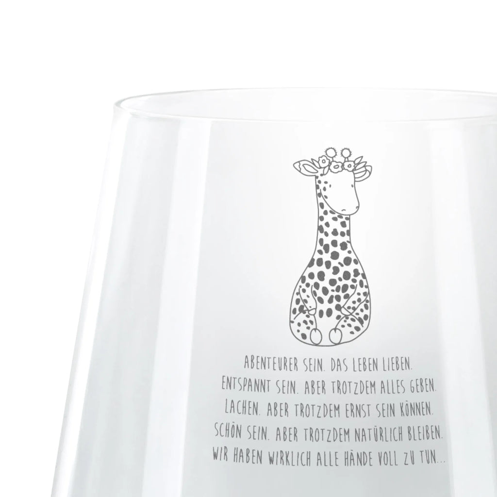 Personalisiertes Cocktail Glas Giraffe Blumenkranz Cocktail Glas, Cocktailglas mit Gravur, Cocktail Glas mit Sprüchen, Cocktail Glas mit Wunschtext, Afrika, Wildtiere, Giraffe, Blumenkranz, Abenteurer, Selbstliebe, Freundin