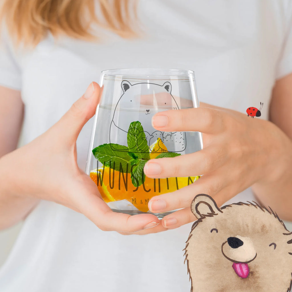 Personalisiertes Cocktail Glas Bär Gefühl Cocktail Glas, Cocktailglas mit Gravur, Cocktail Glas mit Sprüchen, Cocktail Glas mit Wunschtext, Bär, Teddy, Teddybär, Wahnsinn, Verrückt, Durchgedreht