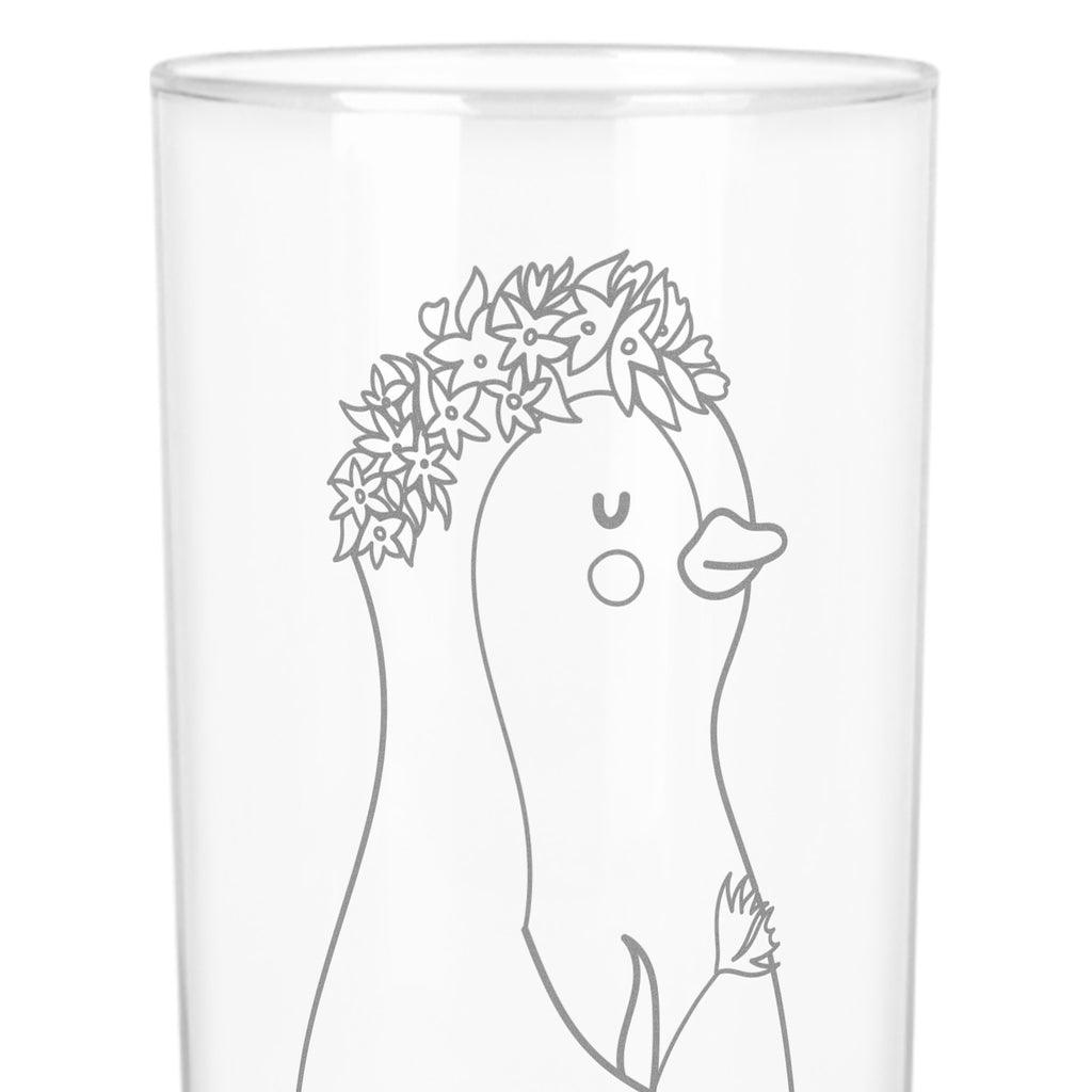 Wasserglas Pinguin Blumen Wasserglas, Glas, Trinkglas, Wasserglas mit Gravur, Glas mit Gravur, Trinkglas mit Gravur, Pinguin, Pinguine, Blumenkranz, Universum, Leben, Wünsche, Ziele, Lebensziele, Motivation, Lebenslust, Liebeskummer, Geschenkidee