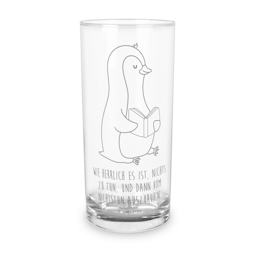 Wasserglas Pinguin Buch Wasserglas, Glas, Trinkglas, Wasserglas mit Gravur, Glas mit Gravur, Trinkglas mit Gravur, Pinguin, Pinguine, Buch, Lesen, Bücherwurm, Nichtstun, Faulenzen, Ferien, Urlaub, Freizeit