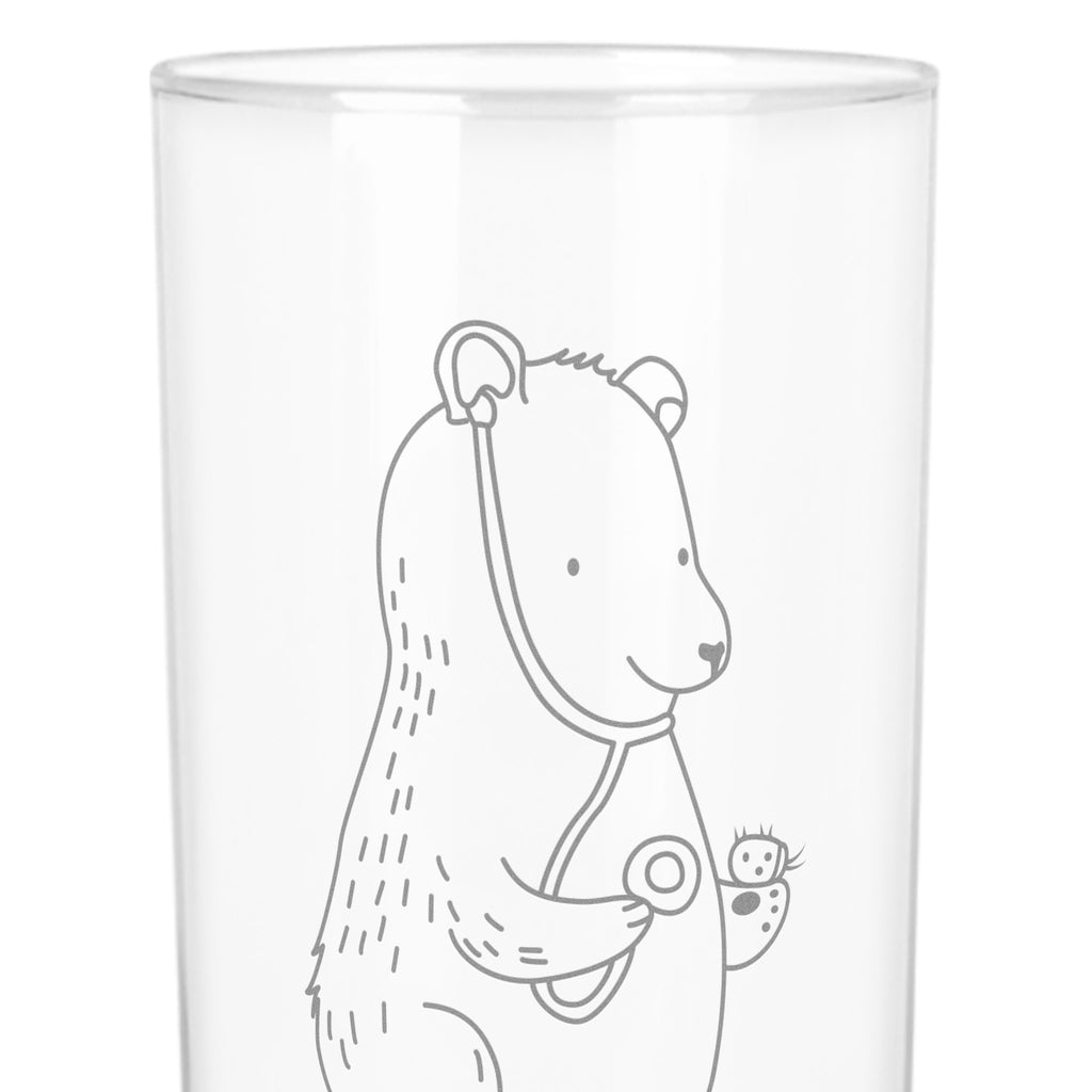 Wasserglas Bär Arzt Wasserglas, Glas, Trinkglas, Wasserglas mit Gravur, Glas mit Gravur, Trinkglas mit Gravur, Bär, Teddy, Teddybär, Arzt, Ärztin, Doktor, Professor, Doktorin, Professorin