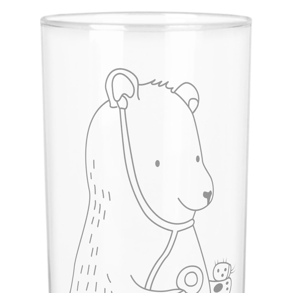 Wasserglas Bär Arzt Wasserglas, Glas, Trinkglas, Wasserglas mit Gravur, Glas mit Gravur, Trinkglas mit Gravur, Bär, Teddy, Teddybär, Arzt, Ärztin, Doktor, Professor, Doktorin, Professorin