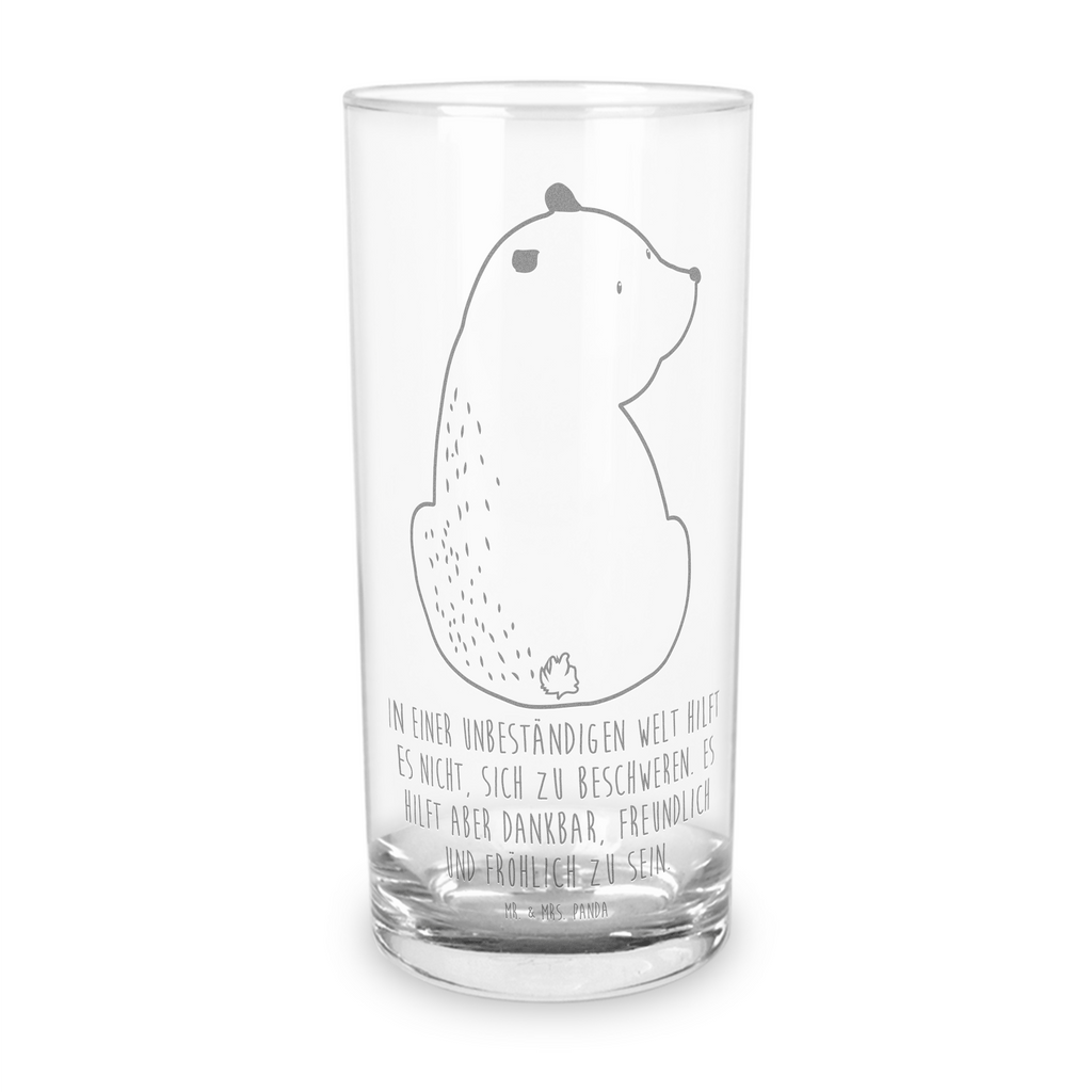 Wasserglas Bär Schulterblick Wasserglas, Glas, Trinkglas, Wasserglas mit Gravur, Glas mit Gravur, Trinkglas mit Gravur, Bär, Teddy, Teddybär, Selbstachtung, Weltansicht, Motivation, Bären, Bärenliebe, Weisheit